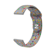 For Samsung Galaxy Watch 5 Pro Sports Rainbow Dots Silicone Buckle Watch Band(Gray)