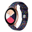 For Samsung Galaxy Watch 3 41mm Sports Rainbow Dots Silicone Buckle Watch Band(Blue) - Watch Bands by PMC TechLife | Online Shopping South Africa | PMC TechLife