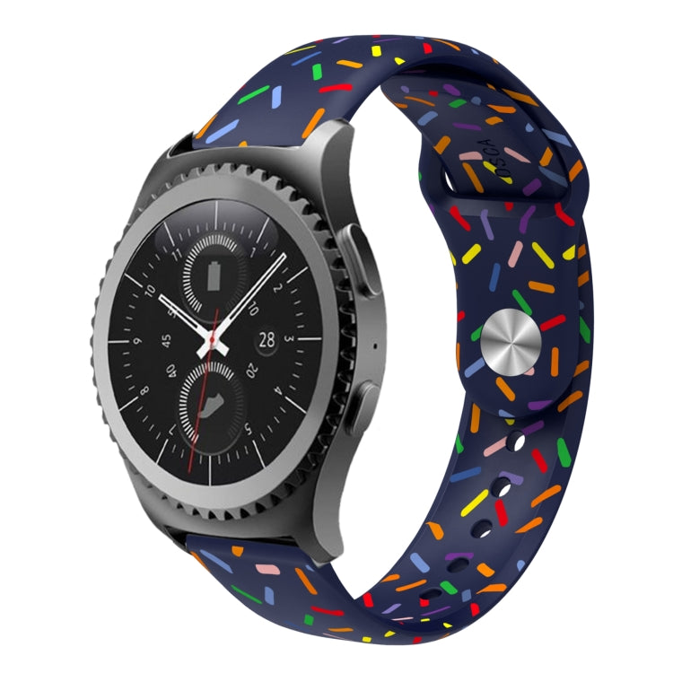 For Samsung Galaxy watch Active 40mm Sports Rainbow Dots Silicone Buckle Watch Band(Blue)