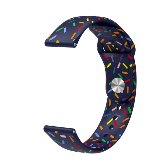 For Samsung Galaxy watch Active 40mm Sports Rainbow Dots Silicone Buckle Watch Band(Blue)
