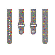 For Samsung Galaxy watch Active 40mm Sports Rainbow Dots Silicone Buckle Watch Band(Gray)