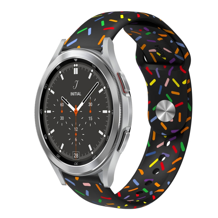 For Samsung Gear S2 Classic Sports Rainbow Dots Silicone Buckle Watch Band(Black)