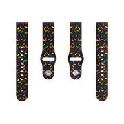For Samsung Gear S2 Classic Sports Rainbow Dots Silicone Buckle Watch Band(Black)