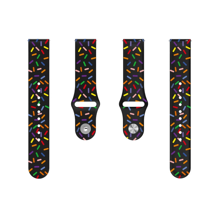 For Samsung Gear S2 Classic Sports Rainbow Dots Silicone Buckle Watch Band(Black)
