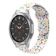 For Samsung Gear S2 Classic Sports Rainbow Dots Silicone Buckle Watch Band(White) - Watch Bands by PMC TechLife | Online Shopping South Africa | PMC TechLife