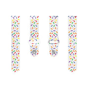 For Samsung Gear S2 Classic Sports Rainbow Dots Silicone Buckle Watch Band(White)