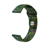 For Samsung Gear S2 Classic Sports Rainbow Dots Silicone Buckle Watch Band(Green)