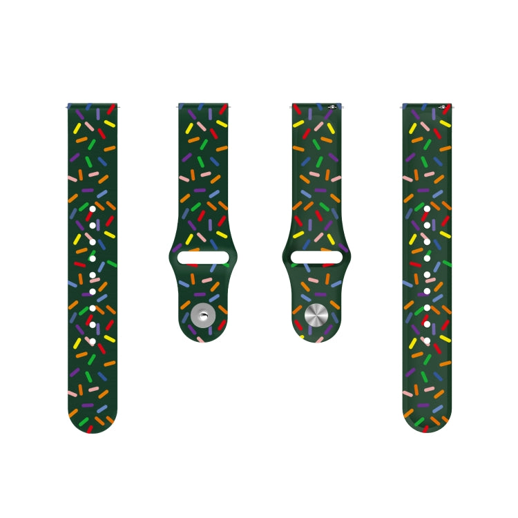 For Samsung Gear S2 Classic Sports Rainbow Dots Silicone Buckle Watch Band(Green)