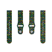 For Samsung Gear S2 Classic Sports Rainbow Dots Silicone Buckle Watch Band(Green)