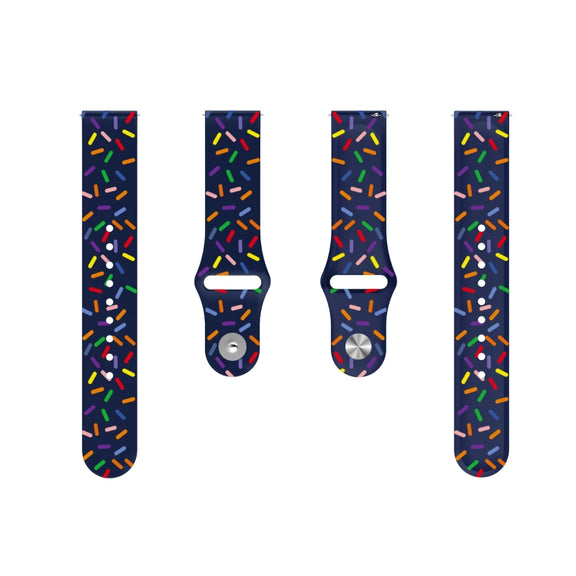 For Samsung Gear S2 Classic Sports Rainbow Dots Silicone Buckle Watch Band(Blue)