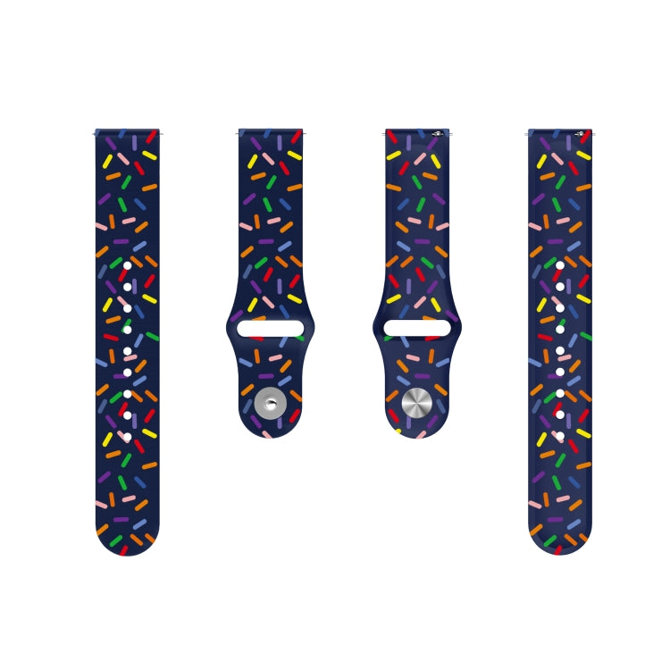 For Samsung Gear S2 Classic Sports Rainbow Dots Silicone Buckle Watch Band(Blue)