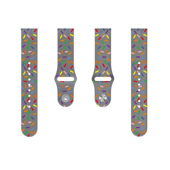 For Samsung Gear S2 Classic Sports Rainbow Dots Silicone Buckle Watch Band(Gray)