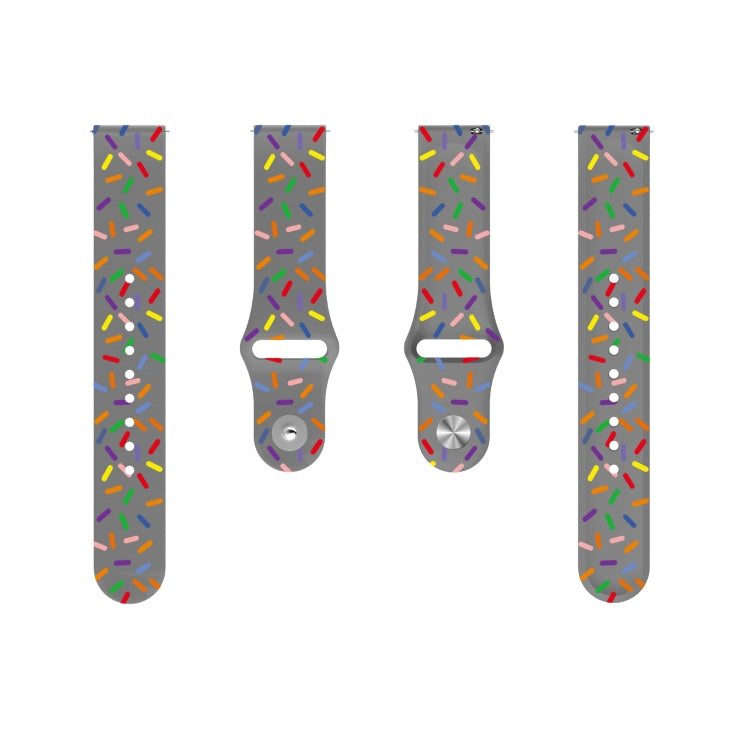 For Samsung Gear S2 Classic Sports Rainbow Dots Silicone Buckle Watch Band(Gray)