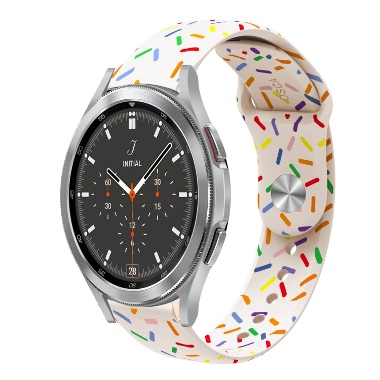 For Samsung Gear S2 Classic Sports Rainbow Dots Silicone Buckle Watch Band(Starlight Color)