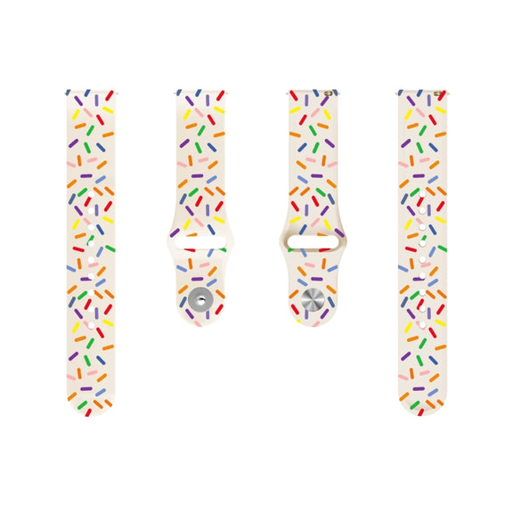 For Samsung Gear S2 Classic Sports Rainbow Dots Silicone Buckle Watch Band(Starlight Color)