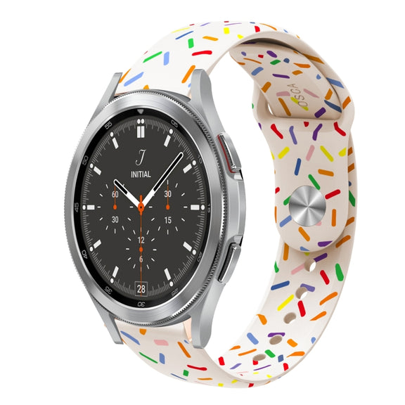 For Samsung Gear S2 Classic Sports Rainbow Dots Silicone Buckle Watch Band(Starlight Color)