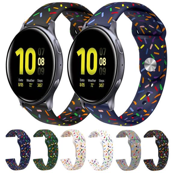 For Samsung Gear S2 Classic Sports Rainbow Dots Silicone Buckle Watch Band(Blue)