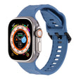 For Apple Watch 7 45mm Ripple Silicone Sports Watch Band(Light Blue) - Watch Bands by PMC TechLife | Online Shopping South Africa | PMC TechLife