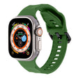 For Apple Watch SE 44mm Ripple Silicone Sports Watch Band(Army Green) - Watch Bands by PMC TechLife | Online Shopping South Africa | PMC TechLife