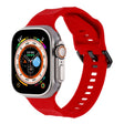 For Apple Watch 5 44mm Ripple Silicone Sports Watch Band(Red) - Watch Bands by PMC TechLife | Online Shopping South Africa | PMC TechLife
