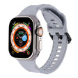For Apple Watch 4 44mm Ripple Silicone Sports Watch Band(Light Grey) - Watch Bands by PMC TechLife | Online Shopping South Africa | PMC TechLife