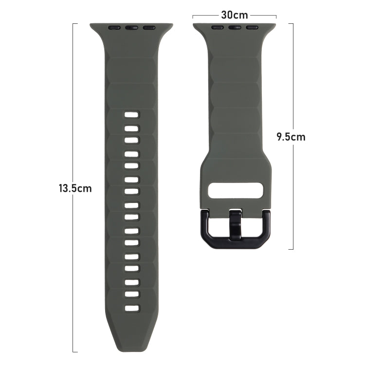 For Apple Watch 2 42mm Ripple Silicone Sports Watch Band(Starlight)