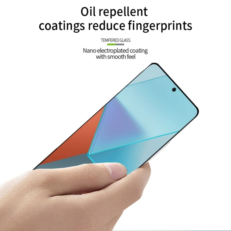 For Xiaomi Redmi Note13 Pro+ MOFI 9H 3D Hot Bending Tempered Glass Film(Black)
