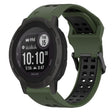 For Garmin  Instinct 2 Solar 22mm Two-Color Reverse Buckle Silicone Watch Band(Army Green+Black) - Watch Bands by PMC TechLife | Online Shopping South Africa | PMC TechLife