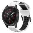For Garmin Epix Pro 47mm 22mm Two-Color Reverse Buckle Silicone Watch Band(White+Black) - Watch Bands by PMC TechLife | Online Shopping South Africa | PMC TechLife