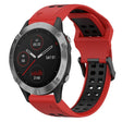 For Garmin Fenix 6 22mm Two-Color Reverse Buckle Silicone Watch Band(Red+Black) - Watch Bands by PMC TechLife | Online Shopping South Africa | PMC TechLife