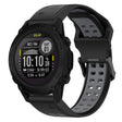 For Garmin Descent G1 22mm Two-Color Reverse Buckle Silicone Watch Band(Black+Grey) - Watch Bands by PMC TechLife | Online Shopping South Africa | PMC TechLife