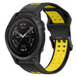 For Garmin Tactix 7 Pro 26mm Two-Color Reverse Buckle Silicone Watch Band(Black+Yellow) - Watch Bands by PMC TechLife | Online Shopping South Africa | PMC TechLife