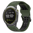 For Garmin Enduro 26mm Two-Color Reverse Buckle Silicone Watch Band(Army Green+Black) - Watch Bands by PMC TechLife | Online Shopping South Africa | PMC TechLife