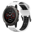 For Garmin Fenix 5X 26mm Two-Color Reverse Buckle Silicone Watch Band(White+Black) - Watch Bands by PMC TechLife | Online Shopping South Africa | PMC TechLife