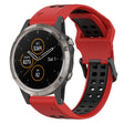 For Garmin Fenix 5X Plus 26mm Two-Color Reverse Buckle Silicone Watch Band(Red+Black) - Watch Bands by PMC TechLife | Online Shopping South Africa | PMC TechLife