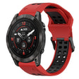 For Garmin Epix Pro 42mm 20mm Two-Color Reverse Buckle Silicone Watch Band(Red+Black) - Watch Bands by PMC TechLife | Online Shopping South Africa | PMC TechLife