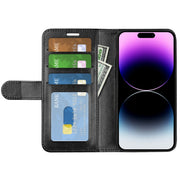 For iPhone 15 Pro R64 Texture Horizontal Flip Leather Phone Case(Black)