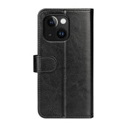 For iPhone 15 Plus R64 Texture Horizontal Flip Leather Phone Case(Black)