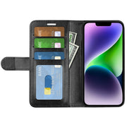 For iPhone 15 Plus R64 Texture Horizontal Flip Leather Phone Case(Black)