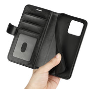 For iPhone 15 Plus R64 Texture Horizontal Flip Leather Phone Case(Black)