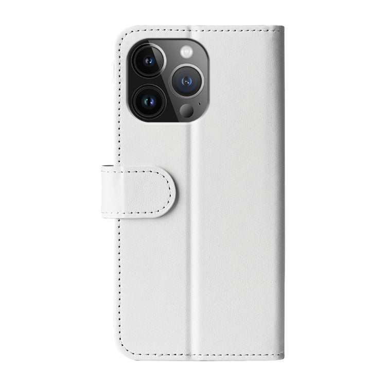 For iPhone 15 Pro Max R64 Texture Horizontal Flip Leather Phone Case(White)