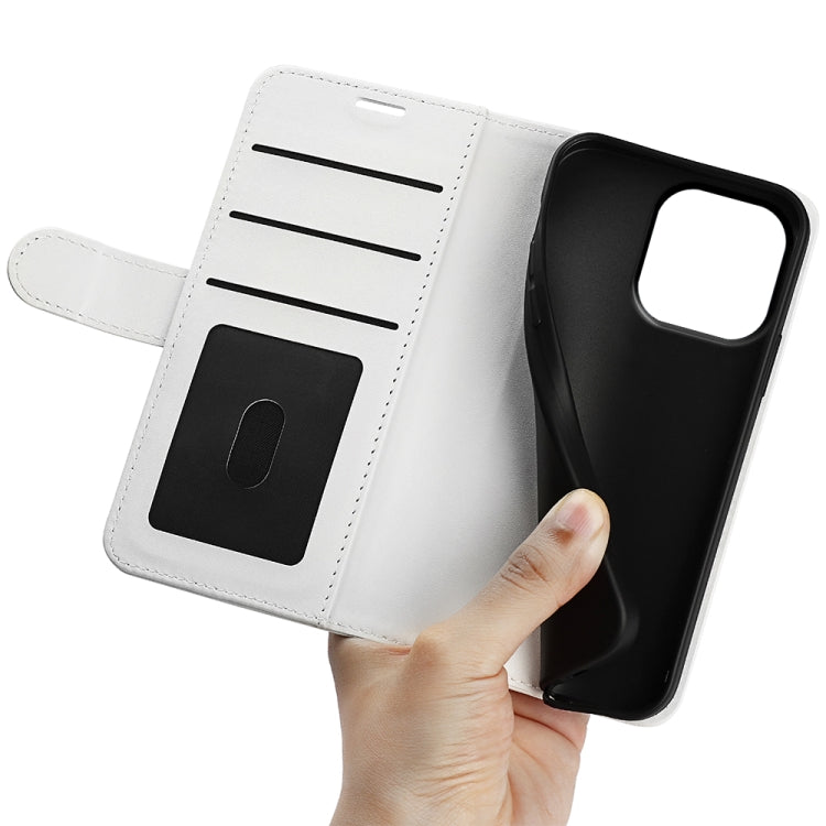 For iPhone 15 Pro Max R64 Texture Horizontal Flip Leather Phone Case(White)