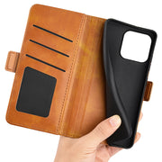 For iPhone 15 Pro Max Dual-side Magnetic Buckle Horizontal Flip Leather Phone Case(Yellow)