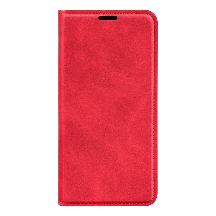 For iPhone 15 Pro Max Retro-skin Magnetic Suction Leather Phone Case(Red)