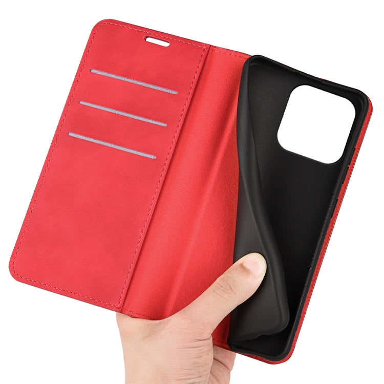 For iPhone 15 Pro Max Retro-skin Magnetic Suction Leather Phone Case(Red)