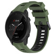 For Garmin Forerunner 945 Sports Two-Color Silicone Watch Band(Army Green+Black) - Watch Bands by PMC TechLife | Online Shopping South Africa | PMC TechLife