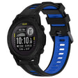 For Garmin Descent G1 Sports Two-Color Silicone Watch Band(Black+Blue) - Watch Bands by PMC TechLife | Online Shopping South Africa | PMC TechLife
