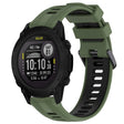 For Garmin Descent G1 Sports Two-Color Silicone Watch Band(Army Green+Black) - Watch Bands by PMC TechLife | Online Shopping South Africa | PMC TechLife