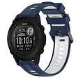 For Garmin Descent G1 Sports Two-Color Silicone Watch Band(Midnight Blue+White) - Watch Bands by PMC TechLife | Online Shopping South Africa | PMC TechLife
