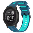 For Garmin Instinct 2 Solar Sports Two-Color Silicone Watch Band(Blue+Teal) - Watch Bands by PMC TechLife | Online Shopping South Africa | PMC TechLife